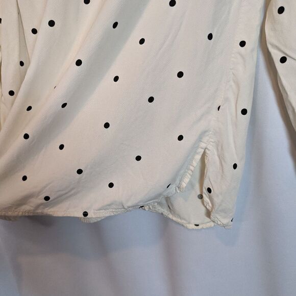 Old Navy Long Sleeve Polka Dot Button Down Top - Picture 7 of 8